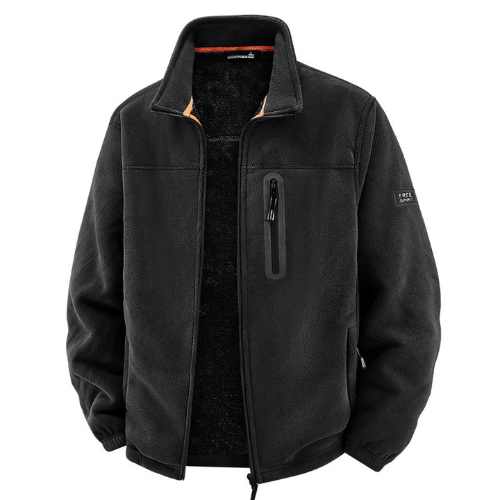 Herren Thermo-Fleece-Outdoorjacke mit Teddy-Innenfutter, Brustreißverschluss & windabweisender Oberfläche Echoarchiv