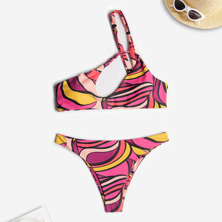 Damen Einseitiger Bikinis mit modischem Cut-Out Echo Archiv