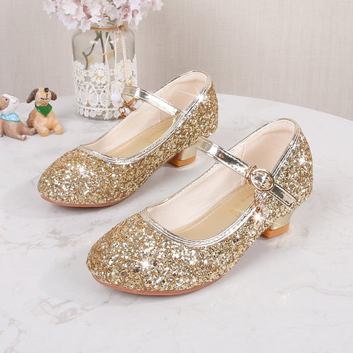 Mädchen Ballerina-Schuhe mit verstellbarem Riemen und Glitzer-Detail Echo Archiv