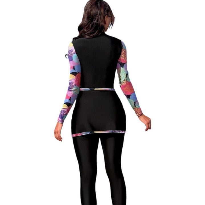 Damen modischer Langarm-Surfsuit mit Wickeldesign Echo Archiv