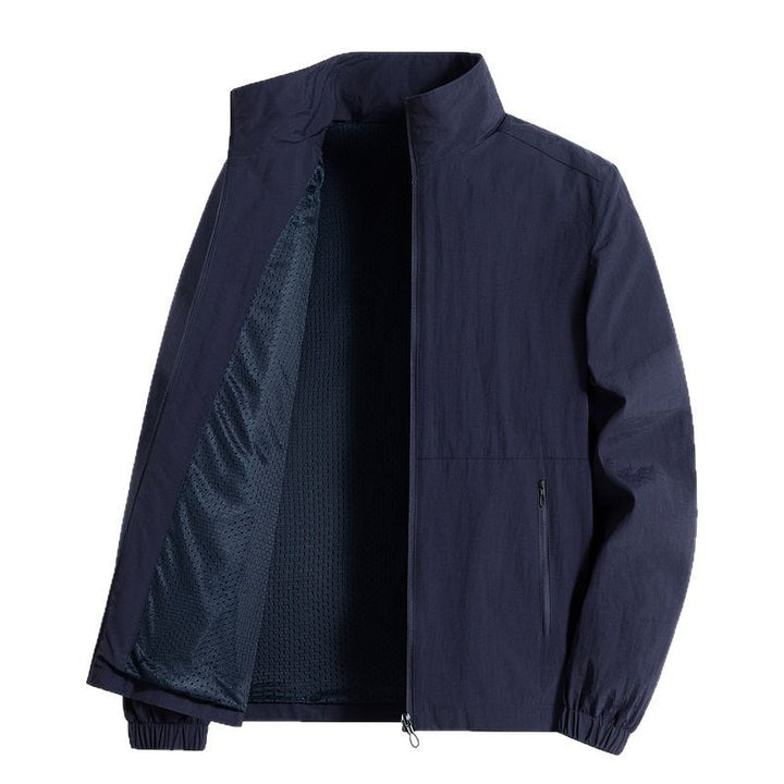 Herren Ultraleichter Urban-Windblouson mit Stehkragen, Zwei-Wege-Reißverschluss und elastischen Bündchen Echo Archiv