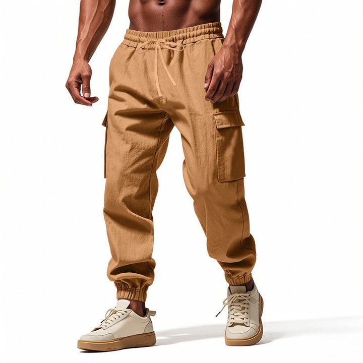 Herren Cargo-Jogginghose mit seitlichen Reißverschlusstaschen und elastischem Bund Echoarchiv