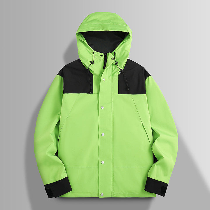 Herren Wasserfeste Softshelljacke mit Kapuze, verstellbaren Bündchen und verdeckter Druckknopfleiste Echo Archiv