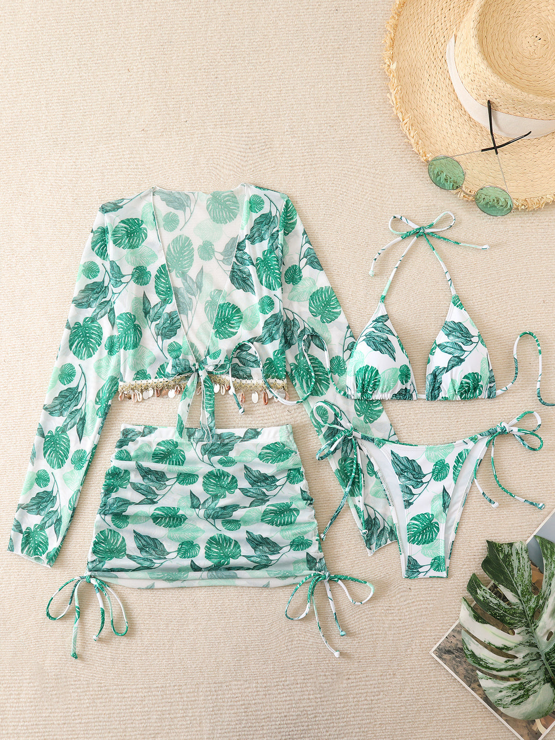 Damen Strand-Badeanzug Set mit eleganter Wickelbluse Echo Archiv