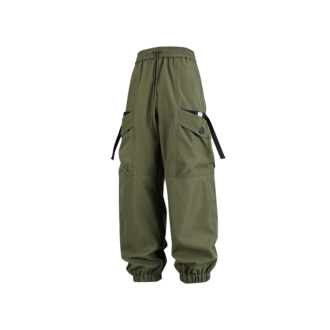 Unisex Weite Technical-Cargo-Jogginghose mit verstellbarem Tunnelzug, großen Klapptaschen und elastischem Knöchelabschluss Echo Archiv