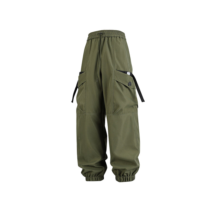 Unisex Weite Technical-Cargo-Jogginghose mit verstellbarem Tunnelzug, großen Klapptaschen und elastischem Knöchelabschluss Echo Archiv