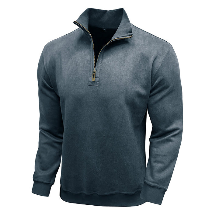 Herren Stepp-Pullover mit Halbreißverschluss Echoarchiv