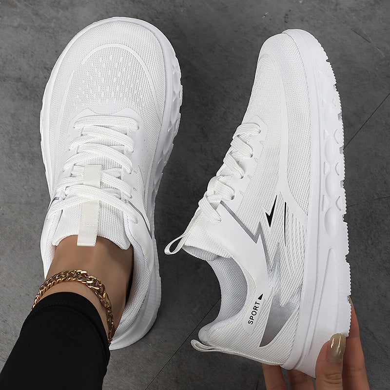 Damen Sportlicher Mesh-Sneaker mit gepolsterter Fersenstütze und griffiger Profilsohle – Névara
