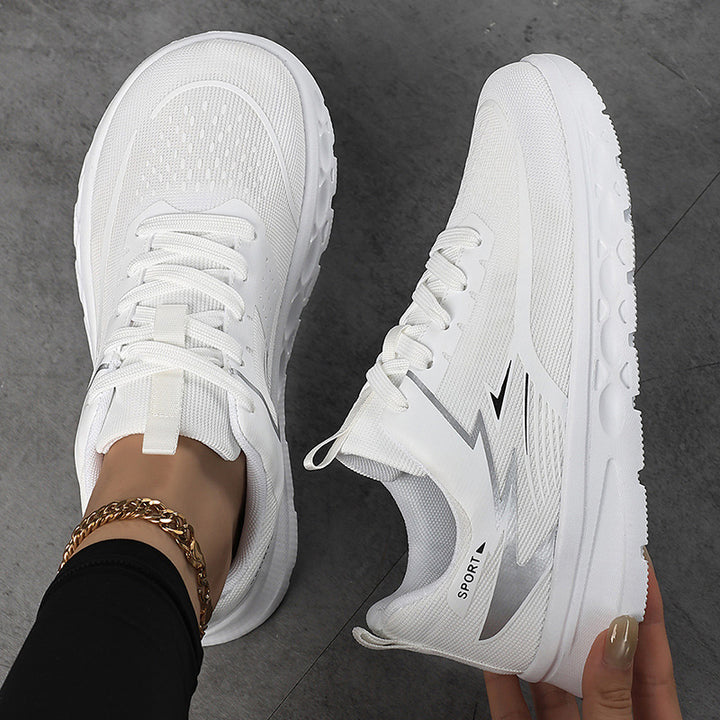 Damen Sportlicher Mesh-Sneaker mit gepolsterter Fersenstütze und griffiger Profilsohle – Névara