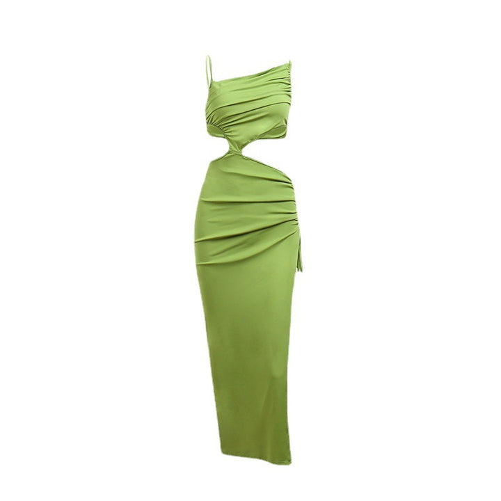 Damen Asymmetrisches Maxikleid mit drapierten Details Echo Archiv