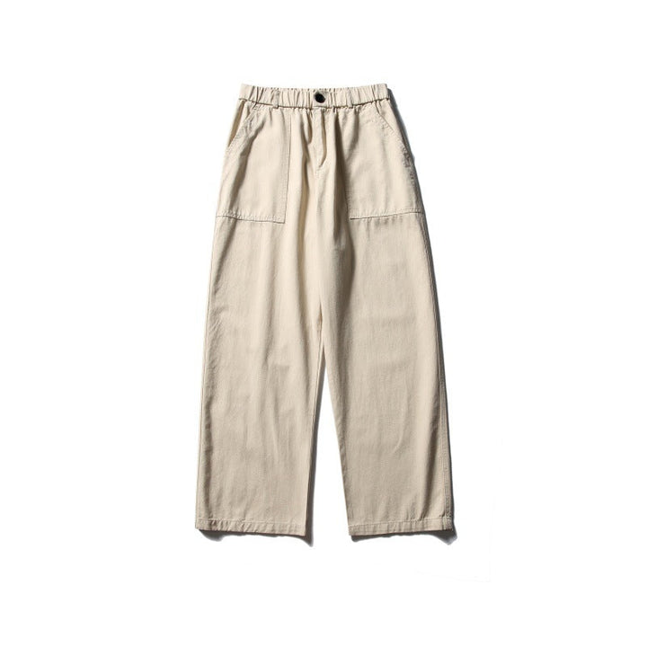 Damen Weite Utility-Cargohose mit elastischem Bund und aufgesetzten Fronttaschen Echoarchiv