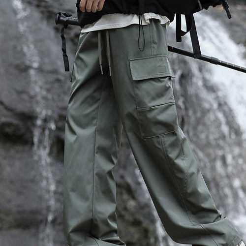 Herren Oversized Outdoor‑Cargohose mit Zugbund, großen Klapp‑ und Utility‑Taschen Echoarchiv
