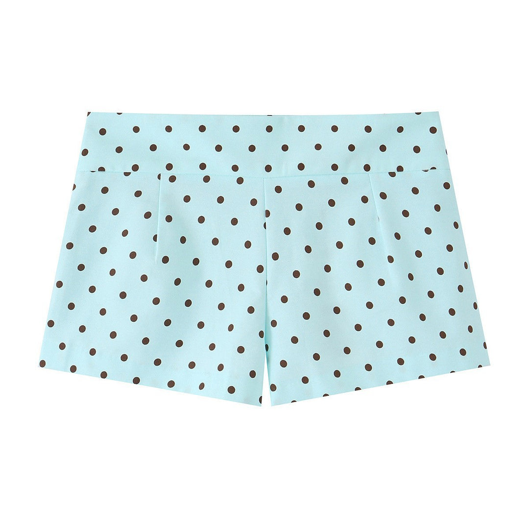 Damen Bluse mit Stehkragen, Taillengürtel und Brusttaschen Echo Archiv