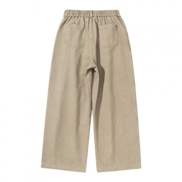Damen Weite High‑Waist Plissierte Culotte‑Hose mit Kordelzug und Teilungsnähten Echo Archiv