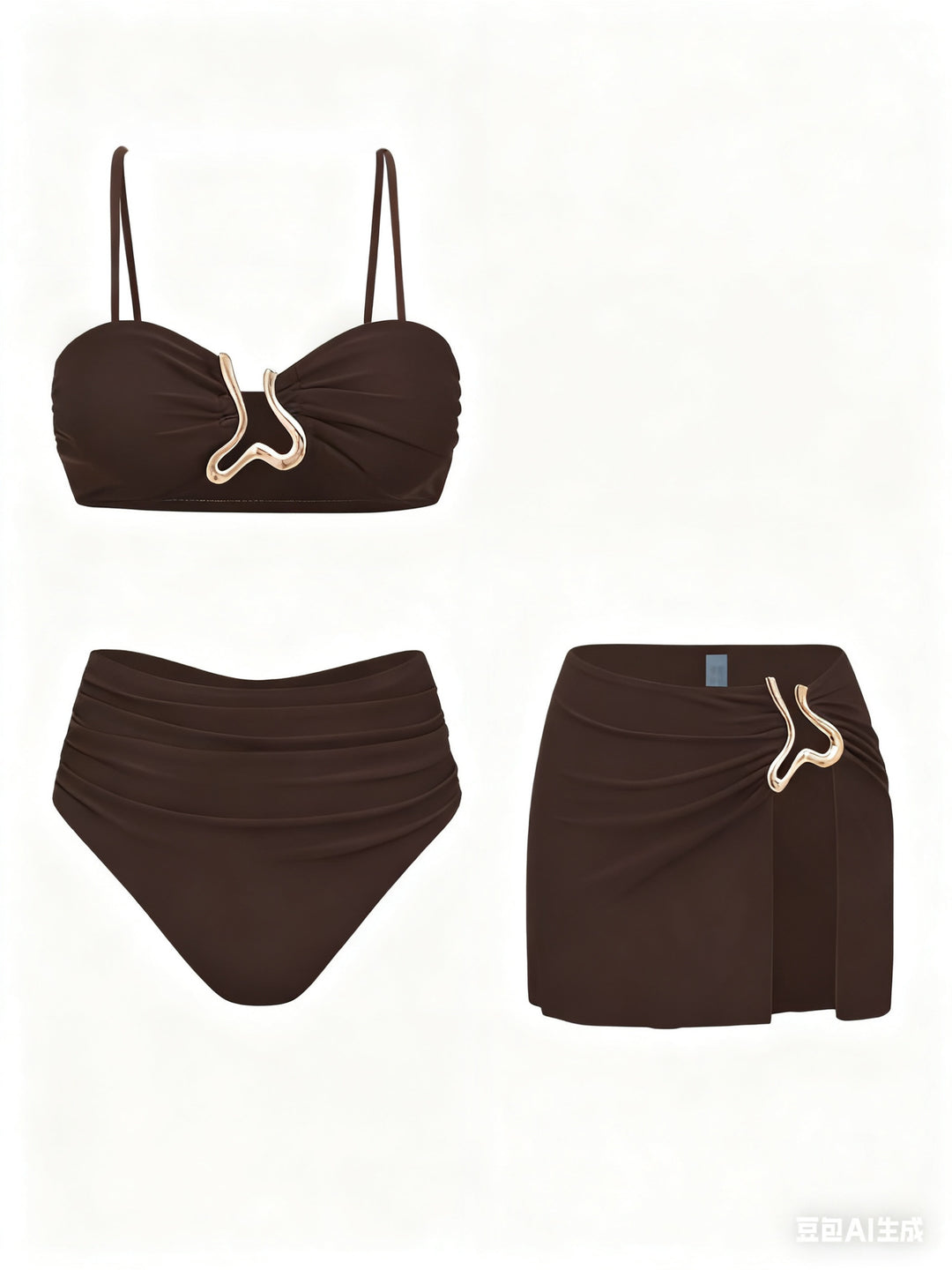 Damen Bikiniset mit elegantem Wickelrock und modischem Design Echo Archiv