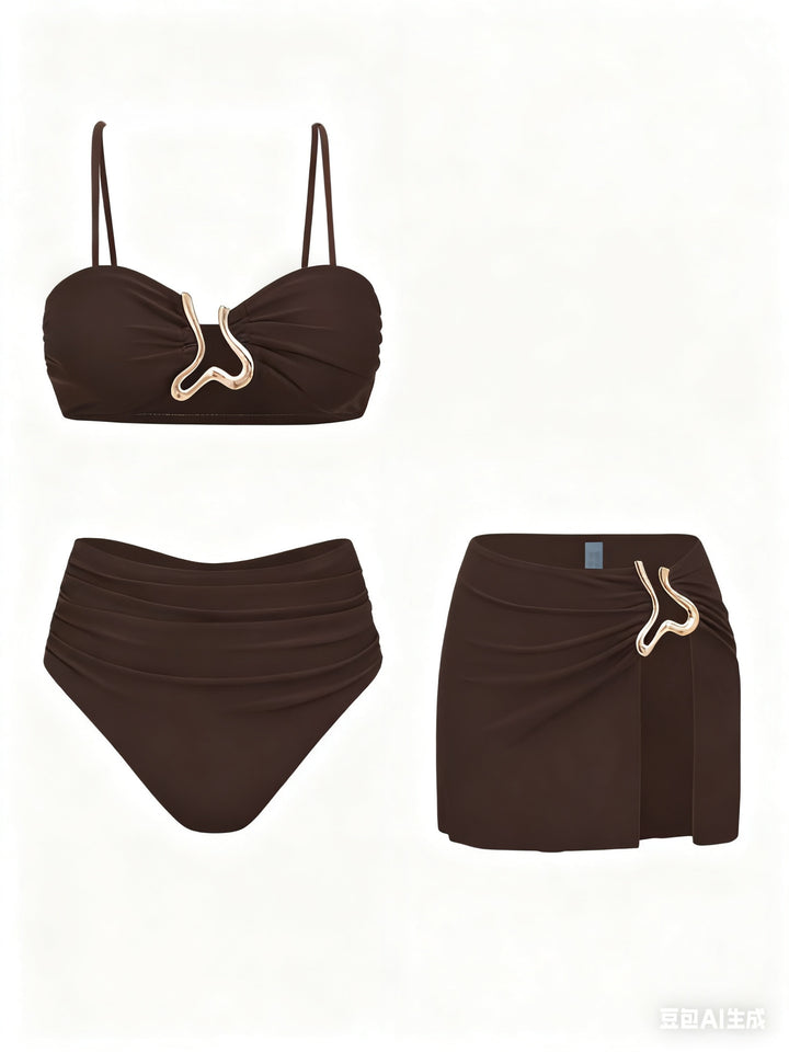 Damen Bikiniset mit elegantem Wickelrock und modischem Design Echo Archiv