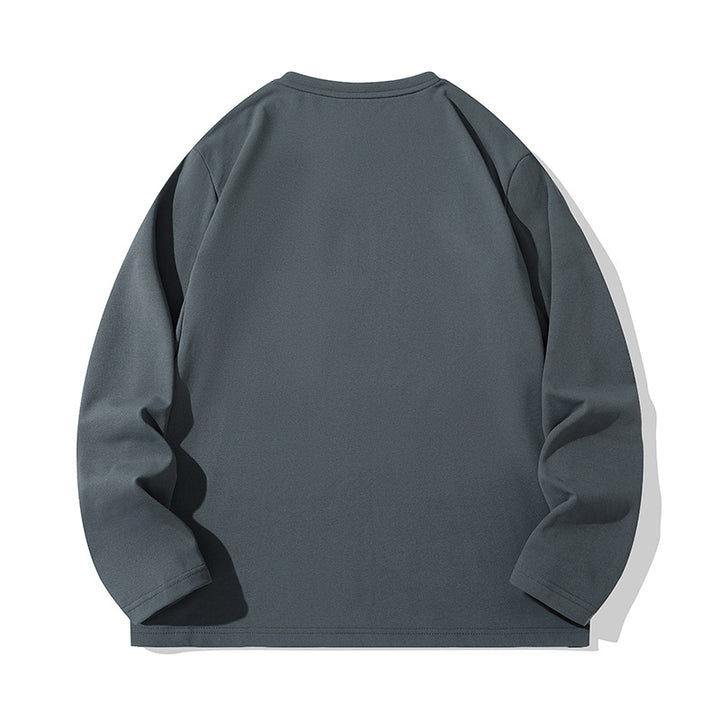 Unisex Oversize Langarm‑Sweatshirt mit Brustreißverschlusstasche und Rundhalsausschnitt Echoarchiv