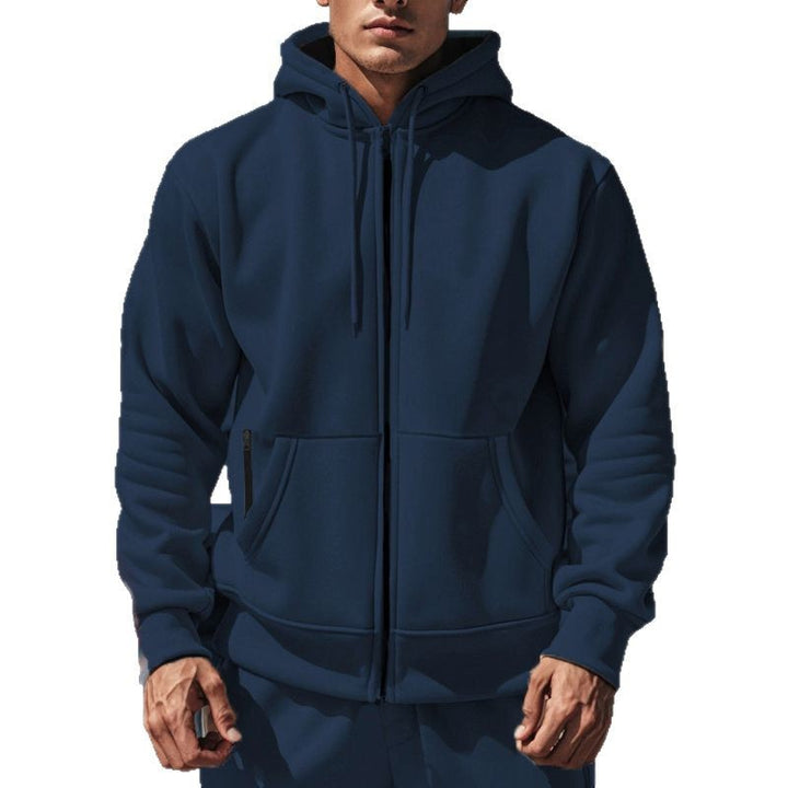 Herren funktionale Kapuzenjacke mit hochschließendem Reißverschluss und praktischen Taschen Echoarchiv