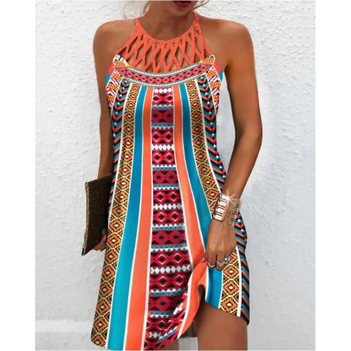 Damen Neckholder Kleid mit funkelndem Gradient-Design Echoarchiv