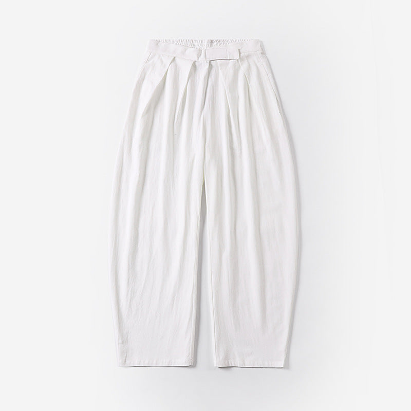 Damen Elegante Bundfalten-Hose mit ballonförmigem Bein und elastischem Taillenbund Echoarchiv