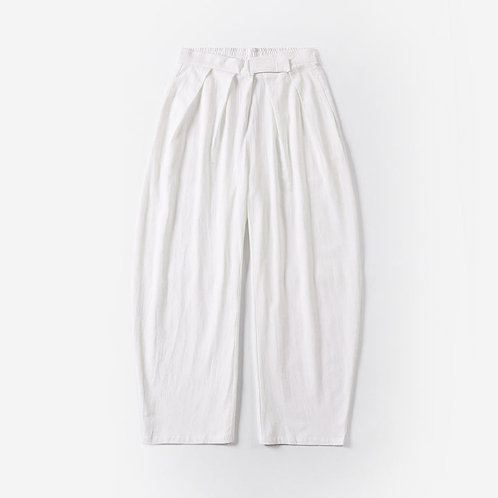 Damen Elegante Bundfalten-Hose mit ballonförmigem Bein und elastischem Taillenbund Echoarchiv