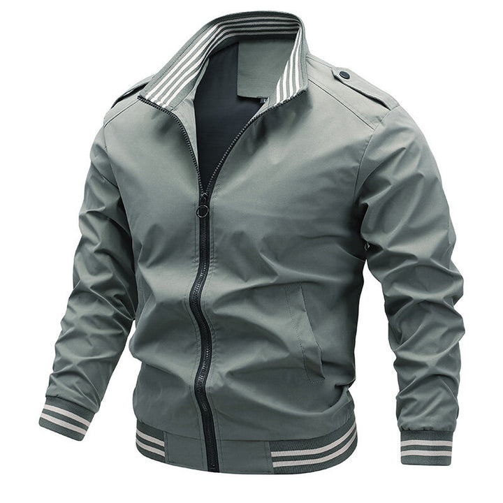 Herren Modische Übergangsjacke mit kontrastierenden Streifen Echo Archiv