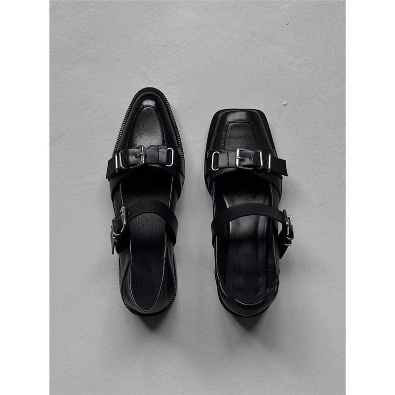 Damen Schnallen‑Monkstrap Slipper mit niedrigem Blockabsatz Echo Archiv