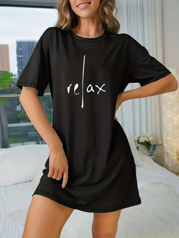 Damen Oversized T-Shirt mit inspirierendem Schriftzug und auffälligem Grafikdesign Echo Archiv