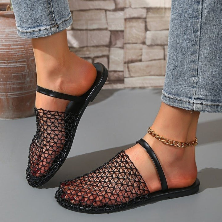 Damen  gewebte Netz-Mules mit Slip-On-Funktion, offener Ferse und flexiblem Leichtsohlen-Design Echo Archiv