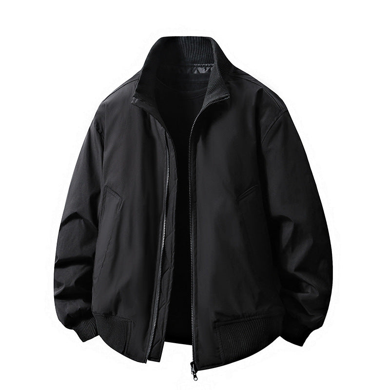 Herren Übergangsjacke mit hohem Kragen und praktischen Eingrifftaschen Echoarchiv