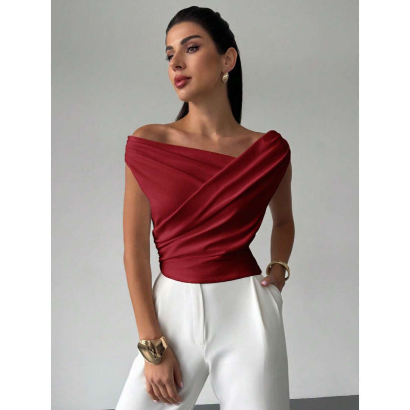 Damen Wickeloberteil mit weichem Stoff und elegantem Design Echoarchiv