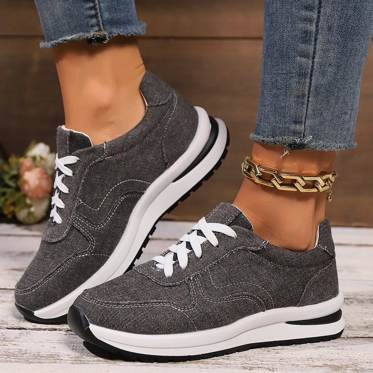 Damen  sportlich-elegante Textile Sneaker mit dämpfender EVA-Sohle und gepolsterter Innensohle Echo Archiv