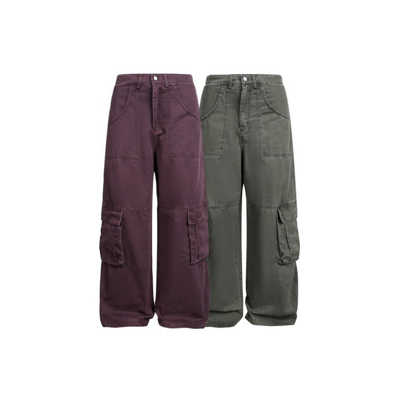 Damen Baggy-Cargo-Hose mit hoher Leibhöhe, großen Klappentaschen und verstärkten Nahtpaneelen Echo Archiv