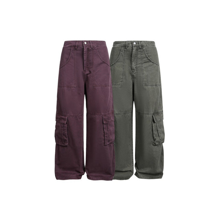 Damen Baggy-Cargo-Hose mit hoher Leibhöhe, großen Klappentaschen und verstärkten Nahtpaneelen Echo Archiv