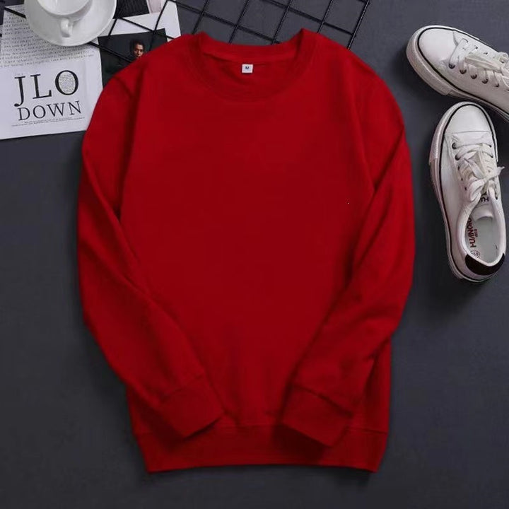Herren Feines Rundhals‑Sweatshirt aus Baumwollmix mit gerippten Bündchen Echoarchiv