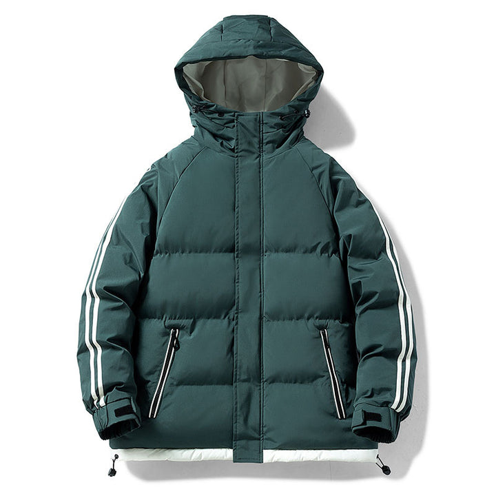 Herren nan gesteppte Kapuzen-Winterjacke mit Thermofutter, seitlichen Kontraststreifen und winddichter Außenhülle Echo Archiv