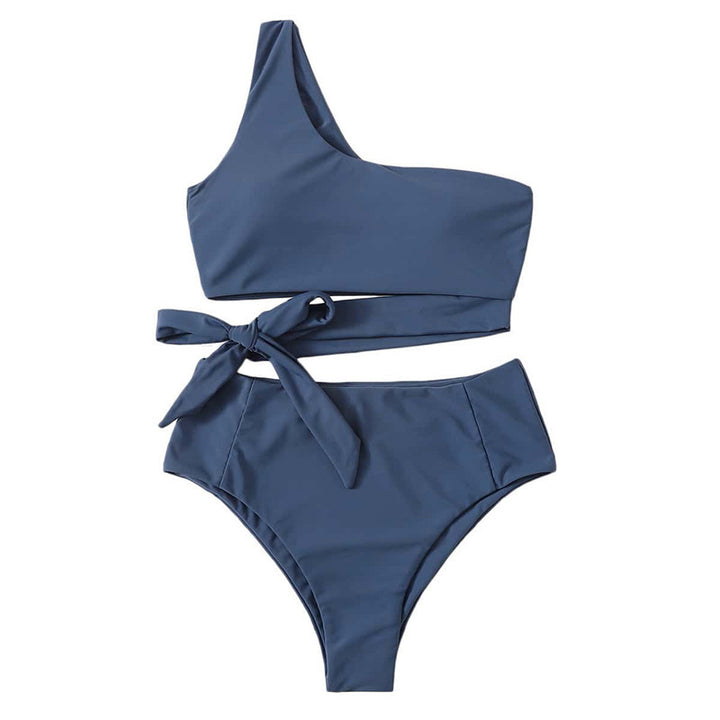 Damen Bikiniset mit asymmetrischem Oberteil und hohem Taillenschnitt Echo Archiv