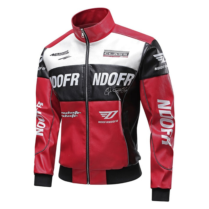 Herren Kunstleder Bikerjacke mit sportlichem Design Echo Archiv