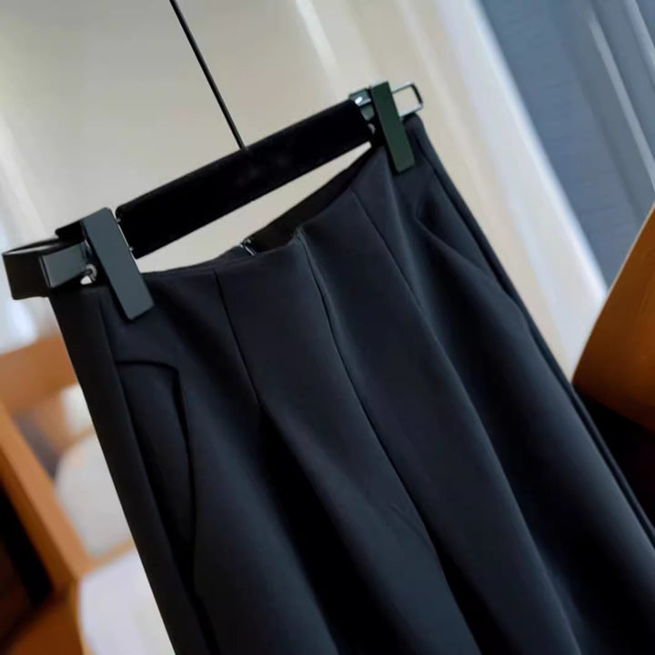Damen Elegante Hoch taillierte Stoffhose Echoarchiv