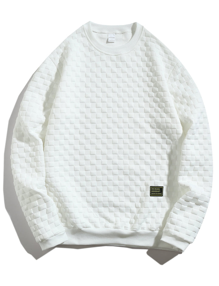 Herren Sweatshirt mit strukturiertem Design und modernem Rundhalsausschnitt Echoarchiv