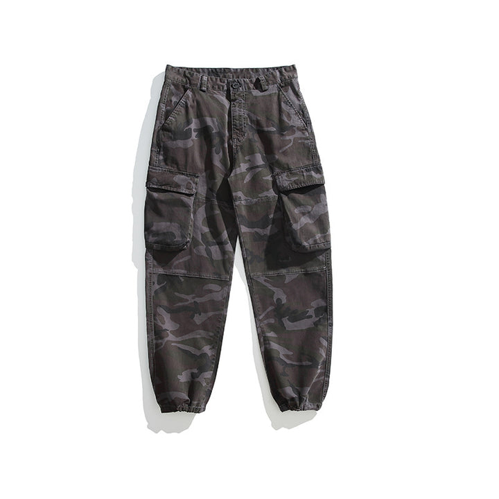 Herren Taktische Cargo-Joggerhose mit elastischem Knöchelabschluss, Mehrfachklapptaschen und Tarnmuster Echo Archiv