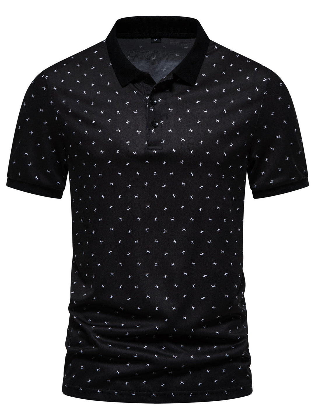 Herren Poloshirt mit Echoarchivrnem Muster und atmungsaktiven Eigenschaften Echoarchiv