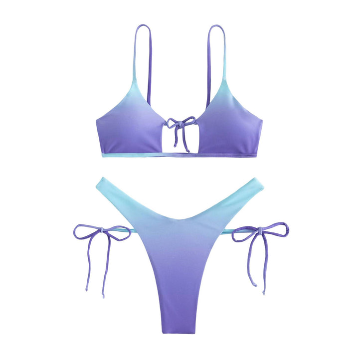 Damen Triangel-Bikini mit anpassbarem Knoten-Design und elegantem Farbverlauf Echo Archiv