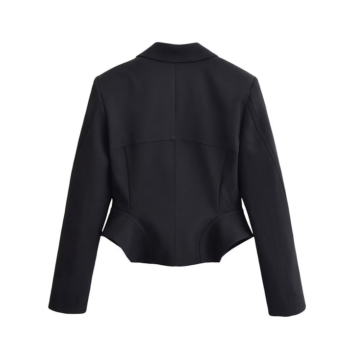 Damen Taillierter Cropped-Blazer mit Prinzessnähten und 5-Knopfreihe Echo Archiv