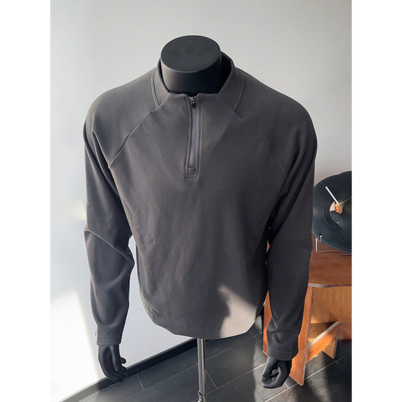 Herren Leichtes Funktions-Halbzip-Sweatshirt mit Stehkragen und Raglanärmeln Echo Archiv