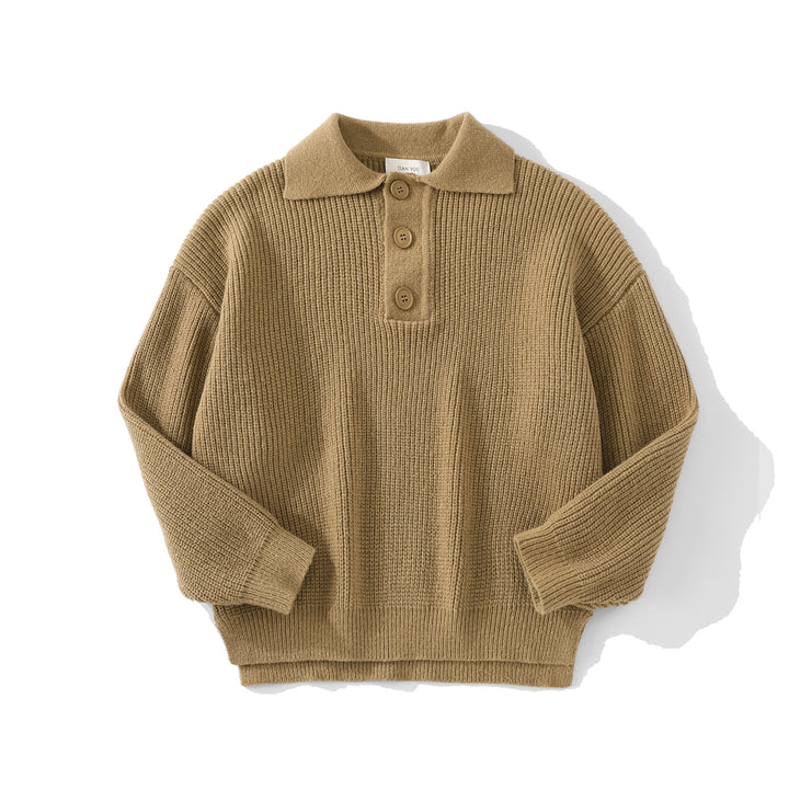 Damen Bequemer Strickpullover mit Knopfdetails Echo Archiv