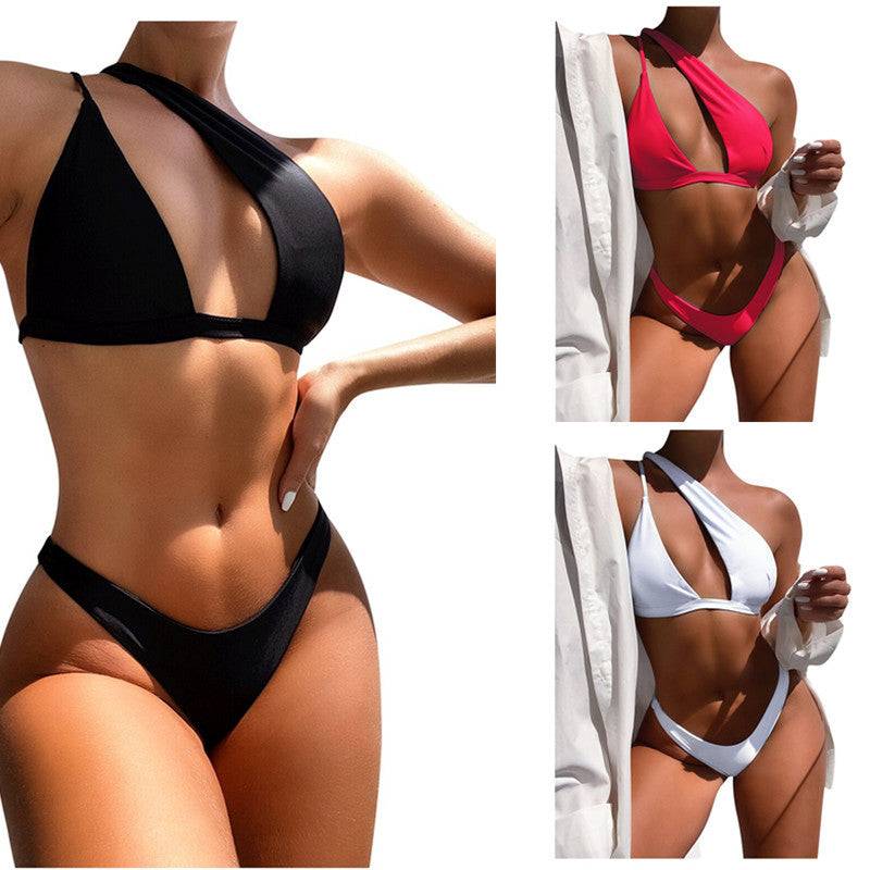 Damen Cut-Out Bikini mit asymmetrischem Oberteil und verstellbaren Trägern Echo Archiv