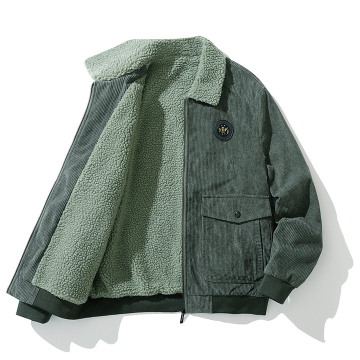 Herren stylische Übergangsjacke mit warmem Fleece-Innenfutter Echoarchiv