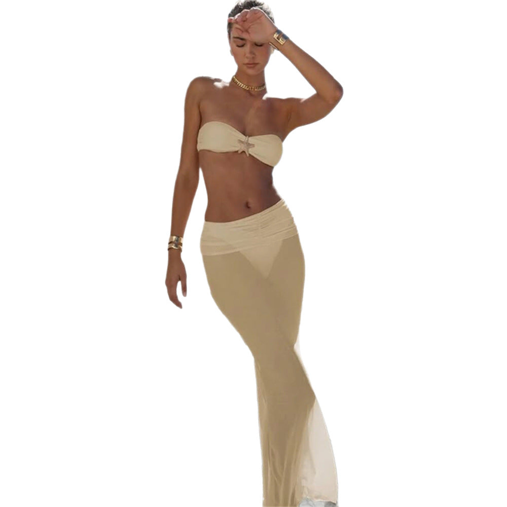 Damen Bandeau-Bikini-Hosenrock mit elegantem Schnitt Echo Archiv