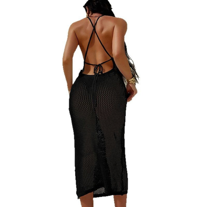 Damen Kunststrick Strandkleid mit raffiniertem Netzdesign Echo Archiv